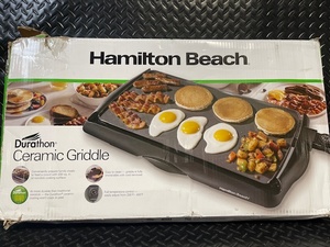 lot 319 image: Hamilton Beach Durathon Ceramic Griddle - Original Box