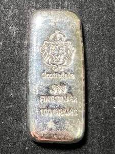 100 GRAMS .999 FINE SILVER SCOTTSDALE MINT BAR