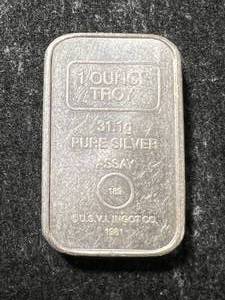 lot 09 image: 1 TROY OZ .999 FINE SILVER ASSAY BAR