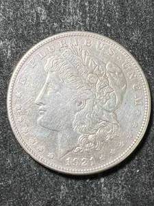 lot 20 image: 1921-S US MORGAN SILVER DOLLAR