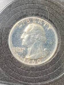 lot 21 image: 1960 US PROOF WASHINGTON QUARTER IN CASE