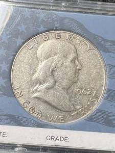 lot 55 image: 1962-D US FRANKLIN HALF DOLLAR IN CASE