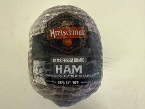 lot 380 image: G. K. Kretchmar Black Forest Brand HamApprox 6-8lbs-Boneless -Ready for carving