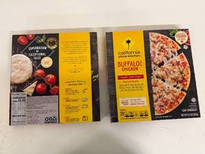 lot 19 image: 2x Buffalo Chicken Pizza Crispy Thin Crust-California Kitchen