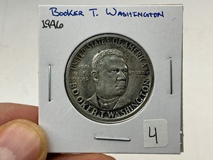 lot 4 image: 1946 Booker T. Washington Commemorative Silver Half Dollar