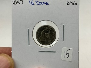 lot 15 image: 1847 Silver Half Dime