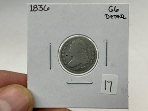 lot 17 image: 1836 Bust Silver Dime