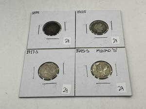 lot 29 image: Group of Silver Dimes