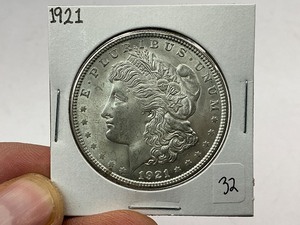 lot 32 image: 1921 Silver Morgan Dollar