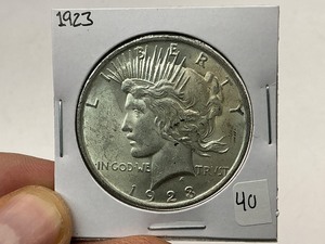 lot 40 image: 1923 Silver Peace Dollar