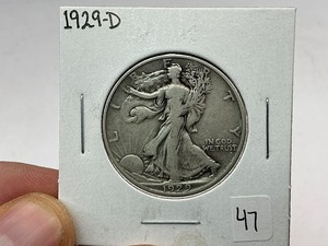 lot 47 image: 1929-D Silver Walking Liberty Half Dollar