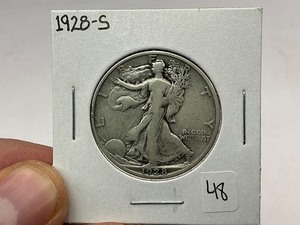 lot 48 image: 1928-S Silver Walking Liberty Half Dollar