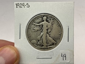 lot 49 image: 1929-S Silver Walking Liberty Half Dollar