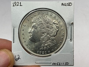 lot 62 image: 1921 Morgan Silver Dollar