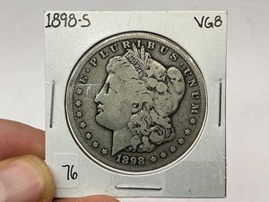 lot 76 image: 1898-S Morgan Silver Dollar