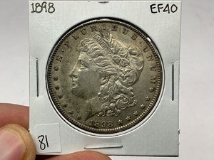 lot 81 image: 1898 Morgan Silver Dollar