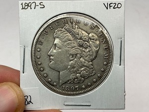 lot 82 image: 1897-S Morgan Silver Dollar