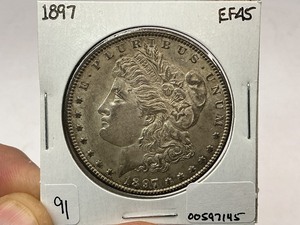 lot 91 image: 1897 Morgan Silver Dollar