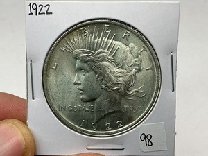 lot 98 image: 1922 Silver Peace Dollar