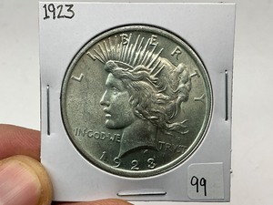 lot 99 image: 1923 Silver Peace Dollar