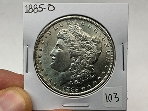 lot 103 image: 1885-O Morgan Silver Dollar