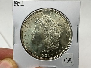 lot 104 image: 1921 Morgan Silver Dollar