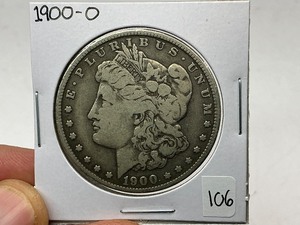 lot 106 image: 1900-O Morgan Silver Dollar