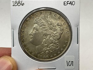 lot 107 image: 1886 Morgan Silver Dollar
