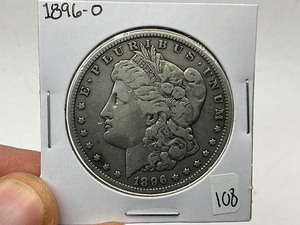lot 108 image: 1896-O Morgan Silver Dollar