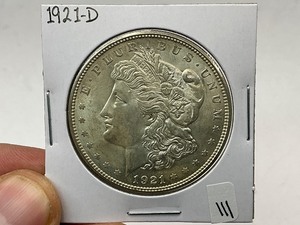 lot 111 image: 1921-D Morgan Silver Dollar