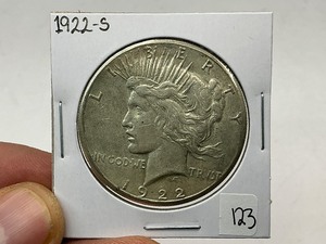 lot 123 image: 1922-S Silver Peace Dollar
