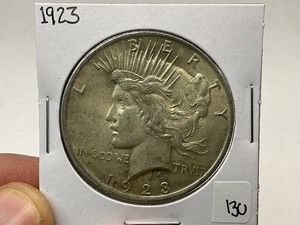 lot 130 image: 1923 Silver Peace Dollar