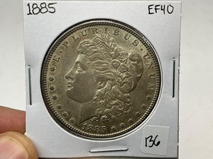 lot 136 image: 1885 Morgan Silver Dollar