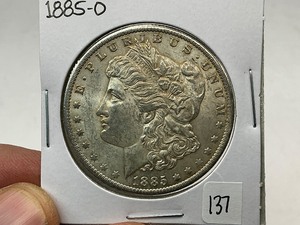 lot 137 image: 1885-O Morgan Silver Dollar