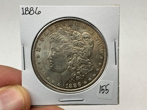lot 155 image: 1886 Morgan Silver Dollar