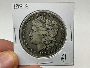 lot 157 image: 1882-S Morgan Silver Dollar
