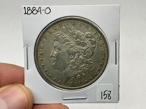 lot 158 image: 1884-O Morgan Silver Dollar