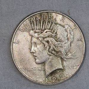 lot 49 image: 1923 S Peace Dollar $1