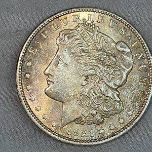 1921 Morgan Dollar $1=VG Beautiful Toning