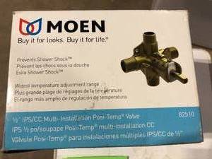 lot 65 image: MOEN Brass Rough-In Posi-Temp Pressure-Balancing Cycling Tub and Shower Valve 12 in. IPS Connection  Customer Returns See Pictures