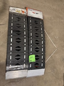 lot 92 image: Lot of 2 CargoSmart 12 x 90 Hybrid S-Curve Centerfold Loading Ramp, 750 lb. customer return see pictures