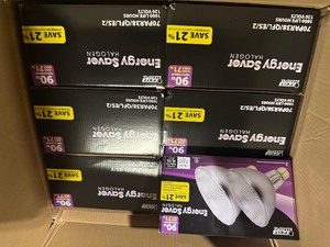 lot 127 image: Case of 6 Feit Electric 90W Dimmable PAR38 Halogen Flood IndoorOutdoor Light Bulbs