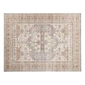 lot 138 image: Home Decorators Collection Harmony Global Sand 6 ft. x 9 ft. Indoor Machine Washable Area Rug Customer Returns See Pictures