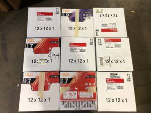 lot 142 image: Lot of HDX 12 in. x 12 in. x 1 in. Allergen Plus Pleated Air Filter FPR 7, MERV 11 Customer Returns See Pictures