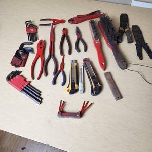 lot 56 image: Lot of Hand Tools Including Cutters, Pliers, and Hex Keys