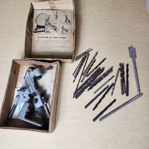 lot 99 image: Drill Bit Sharpener Grinding Attachment with Drill Bits and Manual
