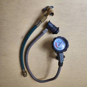 lot 140 image: AC Pro Recharge Hose with Pressure Gauge