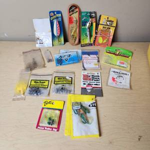lot 159 image: Lot of Fishing Tackle and Accessories including Mister Twister Lures, Water Gremlin Sinkers, and Hooks