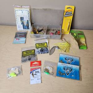 lot 166 image: Fishing Tackle and Tools Including Pliers, Multi-tool, and Sinkers