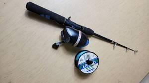 lot 177 image: Johnson SC2000 Fishing Rod and Reel with Shakespeare Omniflex Line